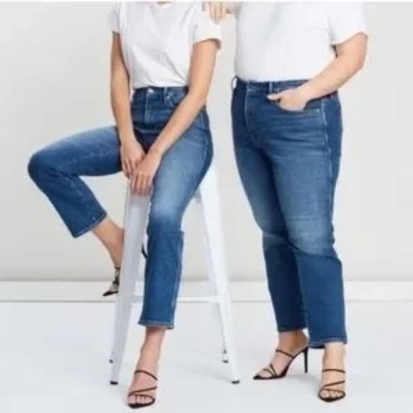Good American Denim - Good American Curve High Waist Straight Leg Jeans